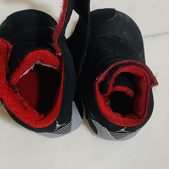 y2k Jordan Shoes Infant Size 1C y2k Black Crib Booties Jumpman 310623-001 hook - Picture 6 of 9